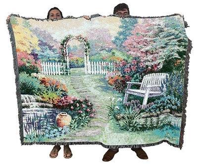 Pure Country Weavers Loved One Garden Bench Blanket - Garden Floral Gift Tapestry Throw Woven from Cotton - Made in the USA (72x54)