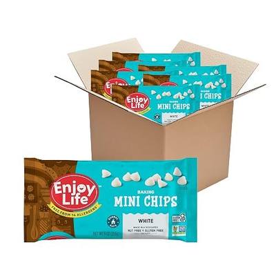 Enjoy Life Baking White Baking Chips, Dairy, Soy, & Nut Free, Non GMO, Gluten Free, Vegan Chocolate Chips, 9 oz (Pack of 6), Bake The Best Brownies, Cakes, Cookies, & Pancakes