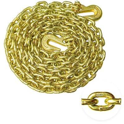 YATOINTO G80 Transport Binder Chain 5/16 Inch x 20 Foot Safety/Binder Chain with Clevis Grab Hooks 4,900 lbs Safe Working Load Logging Chain for Transporting Towing Tie Down Binding Equipment