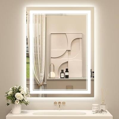 OKPAL 24x32 LED Bathroom Mirror, Anti-Fog Lighted Bathroom Mirror, Dimmable Lighted Vanity Mirror, LED Vanity Mirror with Lights, Shatterproof, ETL Listed, Horizontal/Vertical