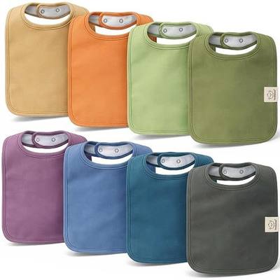 KeaBabies 8-Pack Organic Baby Bibs for Boys, Girls Drool Bibs (Cruise) | Super Absorbent Cotton Bibs for Teething and Drooling Newborn, Toddler, Ultra Soft, Machine Washable, Gender Neutral Colors