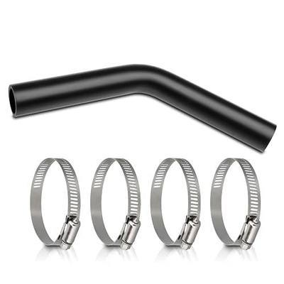 Gasoline Fuel Filler Neck Hose with 4 Hose Clamps,1 1/2 inches Inside Diameter Fuel Hose, Reinforced Gas tank filler hose (45 degree, 1 1/2" ID)