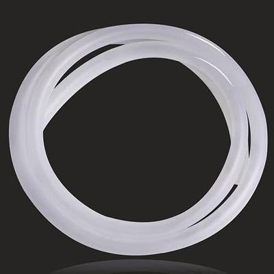Feelers Flexible PVC Latex Tubing, 1 Inch ID Highly Elastic Hybrid Vinyl Tube Household Garden Water Air Hose Transport, Frosted White, 16.4Ft