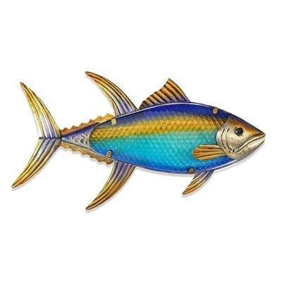 LIFFY Metal Fish Wall Decor Fish Metal Wall Art Hanging Outdoor Wall Art for Outdoor Ocean Beach Sea Pool Decor