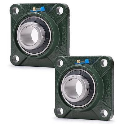 XIKE 2 Pcs UCF209-26 Bore 1-5/8" Pillow Block Square Flange Mounted Ball Bearings.