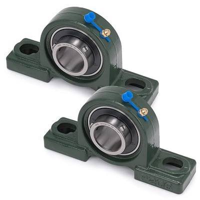 XIKE 2 Pcs UCP206-18 Bore 1-1/8" Pillow Block Mounted Ball Bearings. | Solid Cast Iron Base and Self Aligning Chrome Sealed Bearings