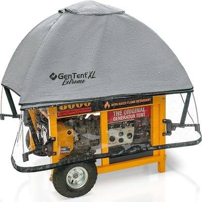 GenTent XL Open Frame Running Cover - Universal Adapter Kit Generator for Larger Generators Tent (Extreme, Slate)