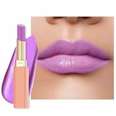 Oulac Pinky Purple Lipstick - Moisturizing Lip Stick Lavender Glossy Tinted Lip Balm, Sheer Shine Juicy Lip Gloss, Hydrating Formula for Dry Lip Care, Vegan Lipsticks Lilac G10