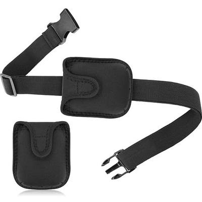 Jexine Mic Belt for Fitness Instructor with 2 Mic Pouch Detachable Neoprene Microphone Transmitter Carrier Pouch Anti Dropping Strap Adjustable Belt Waistband Bag for Speaking Theatre Halloween Party