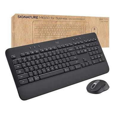 Logitech Signature MK650 Combo for Business Keyboard and Mouse - Graphite | Logi Bolt, Bluetooth, SmartWheel, globally certified, Windows, Mac, Chrome, Linux compatible, designed for business