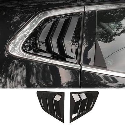 BOYUER for Nissan Rogue Sport 2014-2022 Racing Style Rear Side Window Louvers Sport Style Scoop Louvers Cover Blinds Cool Exterior Decoration-Bright Black