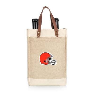 PICNIC TIME NFL Pinot - Jute 2 Bottle Insulated Wine Bag - Wine Tote Bag - Wine Gift Bag, (Beige)
