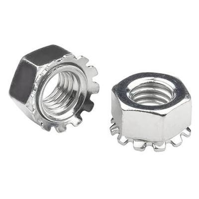 #4-40 Keps Nuts with External Tooth Washer, K-Lock Keps Nuts 304 Stainless Steel Kep Lock Nut, 100Pcs-Pack