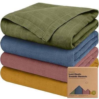 4-Pack Muslin Swaddle Blankets for Boys, Girls, Newborn Swaddles (Corals) | Baby Swaddles for Newborns, Soft Breathable Baby Blankets for Girl, Boy, Neutral, Receiving Blankets, Baby Shower Gifts