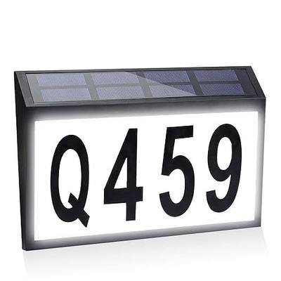 LOVERUIS Solar House Numbers for Outside, Address Signs for Houses Address Lights for House LED Address Signs Lighted House Number Sign with Solar Panel for Outdoor…