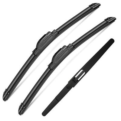 3Pcs Wipers for Nissan Rogue Windshield Wipers 2014-2021 2022 2023 2024 2025, Pathfinder 2013-2021, Automotive Replacement Windshield Wiper Blades for My Car -26"/17"/12" (Pack of 3) J- HOOK