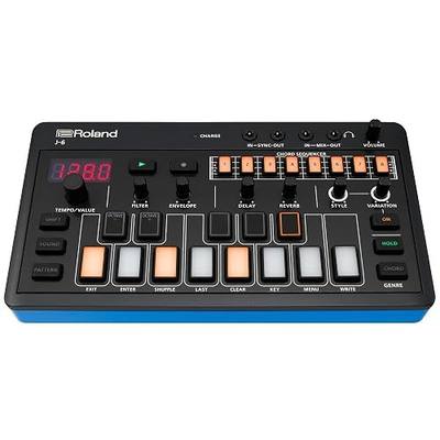 Roland AIRA Compact J-6 CHORD SYNTH | Portable song creation machine with professional Roland sound and features | JUNO-60 Synth Engine & Presets | Chord Sequencer | Effects | Portable Chord Synth, 4-Voice Juno-60 Acb, 100 Chord Sets, 64-Pattern/64-Step Sequencer, Delay and Reverb, USB-C Midi