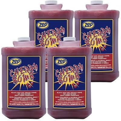 Zep Cherry Bomb Hand Cleaner - 1 Gallon (Case of 4) 95124 - Removes Stubborn Industrial Soils Such As Grease, Tar, Carbon, Asphalt, Inks, Resins, Paints and Adhesives