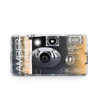 RETO Amber Tungsten 35mm Disposable Film Camera 27exp, Color Negative Film, Focus Free, Easy to Use, Built in Flash, Single Use (Film and Battery Included)