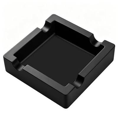 Cigar Ashtray,Silicone Outdoor Ashtray for Outside Patio Indoor,Large Cigar Rests Ash tray Outdoors,Unbreakable/Non-slip/Burn-resistant Ashtrays(Black)