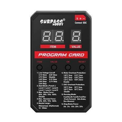 Surpass Hobby ESC Programming Card for RC Car Electronic Speed Controller | LED Programmer Only Compatible with Surpass Hobby Rocket Brushless ESC 25A 35A 45A 60A 80A 120A 150A (Update Version)