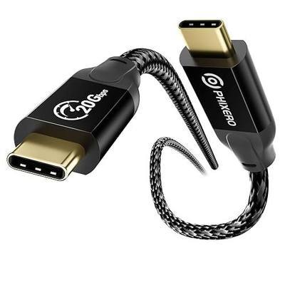 PHIXERO USB C to C 100W Cable (16.5ft, 20Gbps), 3.2 Gen 2x2 with 4K Video Output, Compatible with Thunderbolt 3 MacBook Pro, Samsung Galaxy S22/S21/S20, iPad Pro