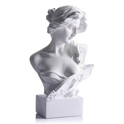 6" H Greek Mythology Bust Statue Decor,Artemis Statues Roman Goddess Figurines,Used for Sketch Practice Aesthetics Statues and Sculptures and Indoor Filling Space for Living Room, Bedroom and Study