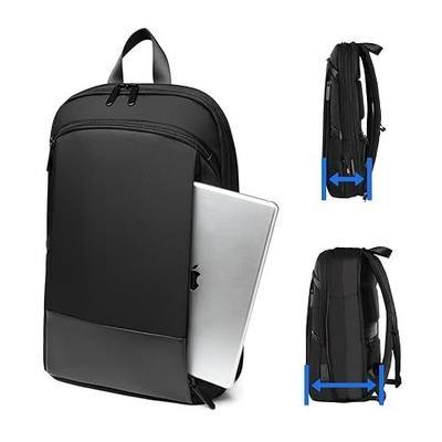 JUMO CYLY Slim Laptop Backpack Expandable Travel Business Backpacks Fits 15.6 Inch Computer with USB Charging Port,Water Resistant Anti Theft Durable Rucksack for Men Women