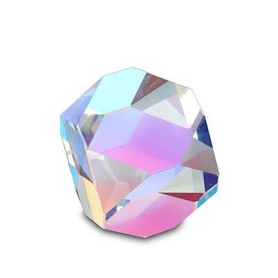 Colorful 20mm K9 Optical Crystal Glass Prism For Physics Teaching | Polyhedron RGB Dispersion Prism,Photography Props,Desktop Decoration,Rainbow Maker,Gift For Students