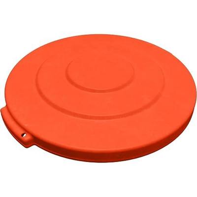 SPARTA Bronco Lid for 10 Gal. Trash Can, Durable, Food-Safe, NSF and HACCP-Compliant, Lid for Commercial Use (Container Sold Separately – Fits Bronco Only), Polyethylene, 10 Gallon, Orange