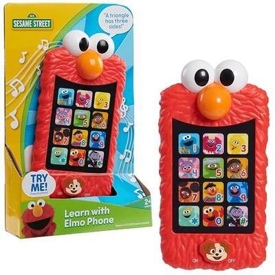 Sesame Street Learn with Elmo Pretend Play Phone, Learning and Education, Kids Toys for Ages 2 Up by Just Play