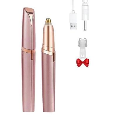 Women's Electric Eyebrow Hair Remover, LED Light, Stainless Steel Blade, Rechargeable, Anti-Allergenic, Multi-Functional, Clean Skin, No Pulling