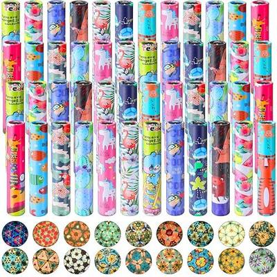 48 Pcs Kaleidoscopes, Vintage Classic Kaleidoscope Toys Educational Party Favors for Stock Stuffers Bag Fillers for Boys and Girls Birthday and School Carnival Prizes, Random Patterns (Cartoon Style)
