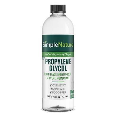SimpleNature Food Grade Propylene Glycol - 99.9% Purity - 16 oz - Ecofriendly, Non-GMO Moisturizer, Solvent, Emulsifier, Humectant - Soaps, Lotions, Antifreeze, Fog Machines