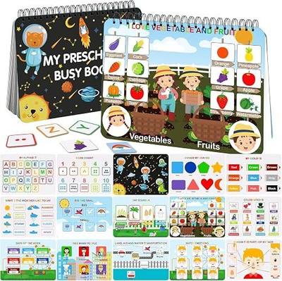 Mallify Busy Book for Toddlers 3-5, Preschool Busy Book 30 Themes Kids Binder and Early Learning Toys, Tracing Coloring Books for Kids Ages 4-8, Montessori Books for Toddlers, Christmas Birthday Gifts