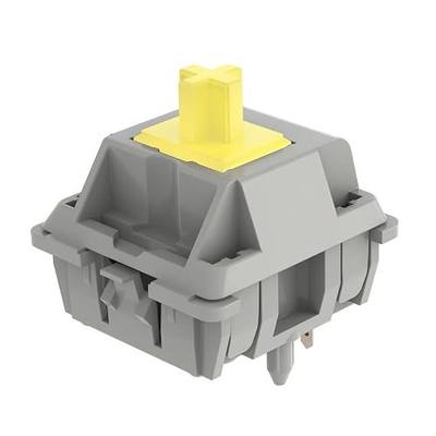 DUROCK POM Switches, Smooth P3 Stem, Sunflower T1 Tactile 67g (110pcs) | Premium Full POM Housing, Extended UHMWPE Blend Stem, Heavy Tactile Bump, Deeper Sound, Factory Pre-Lubed for Custom Builds