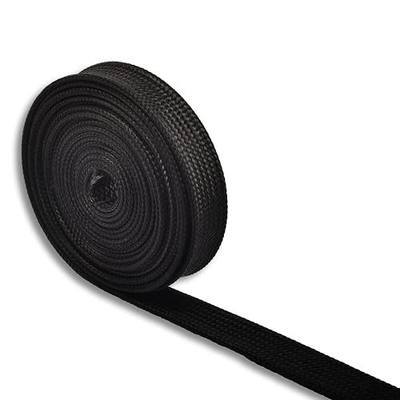 Heat Fiberglass Shield Sleeve Adjustable Hose Heat Spark Plug Wire High Temp 5FT(5 Feet) X 6MM(1/4"Inch) Black For Car Wire Loom Protection