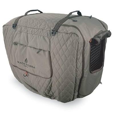 Black Sierra 41” Insulated XL Dog Kennel Cover – Ventilated, Weather‑Resistant Crate Cover with Carry Handles, Perfect for Duck Hunting, Cold‑Weather Transport, Camping & Travel