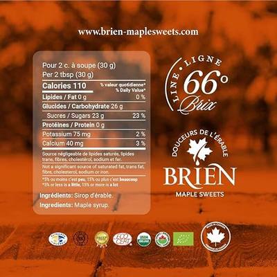 Brien Maple Butter | Soft Spreadable Maple Cream | Vegan, Paleo Maple Butter Contains No Milk | Made With Grade A Pure Maple Syrup 5.6 Ounces