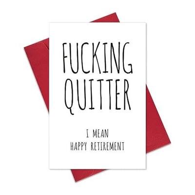 Ogeby Funny Retirement Card for Coworker Colleague Friend, Humor Retiring Card Gift for Him Her, Quitter I Mean Happy Retirement