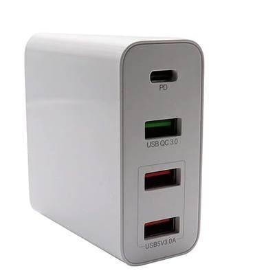 USB C Wall Charger Multiport, Disscool 4 Ports Charger Adapter PD+ 2USB+USB QC3.0 Wall Adapter Plug 53W Type C Charging Compatible with iPhone 13 12 Pro Max Mini 11 XR XS X 8(Cable Not Included)