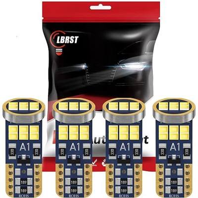 4-Pack 194 Bulb, Error T10 Bulbs | White 6000K Super Bright|168 Bulb 921 2825 W5W|Replacement for Dome Map Door