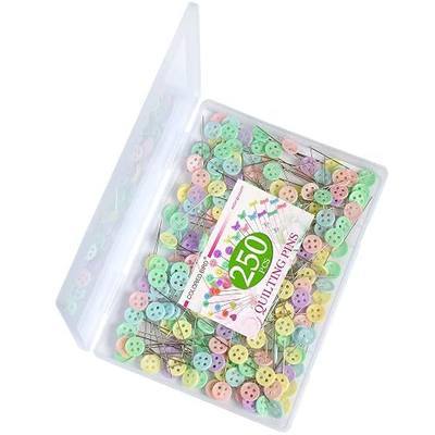 250 Pieces Pins Sewing DIY Projects (Assorted Colors,Button Shapes), Mixed