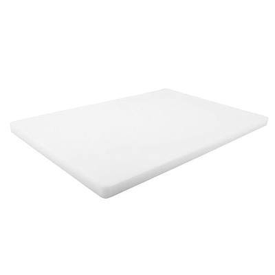 Thick White 18x12 Plastic Restaurant Cutting Board, 0.75 Inch Thick HDPP Poly - NSF Approved for Food Service, Dishwasher Safe - 3/4" Thickness