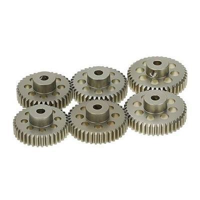 KingVal Replacement 6PCS 48DP 3.175mm 36T 37T 38T 39T 40T 41T Aluminium Pinion Motor Gear Combo Compatible with 1/10 RC Car Brushed Brushless Motor