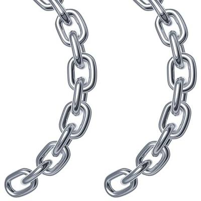 2 Pcs 5/16 x 23 Inch Link Chain 304 Stainless Steel Coil Chain, 8mm | for Transport Tie Down Binder Chain Pulling Towing Hanging, Home, Camping, Pet Towing