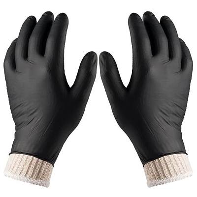 Nechtik BBQ Gloves 4 Cotton Glove Liners and 100 Disposable Gloves Washable Cotton Liners Powder Latex Free Nitrile Gloves