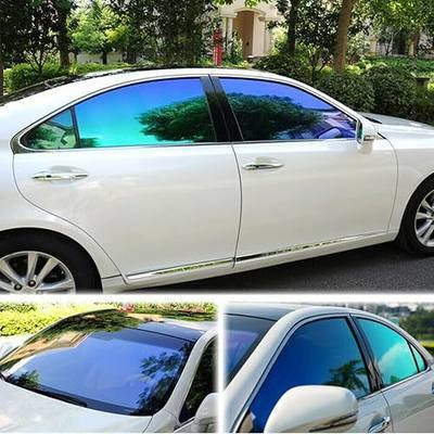 Chameleon Purple Blue Car Front Window Tint Solar Film Protection UV Block and Scratch Resistant 60% VLT 29.52" in x 9.84' Ft Feet