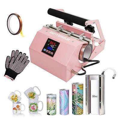 BetterSub Tumbler Mug Heat Press Machine 30 OZ 20 OZ 16 OZ Sublimation Straight Skinny Tumbler Mug Sublimation Print 11 OZ 15 OZ Sublimation Mug Heat Transfer Pink
