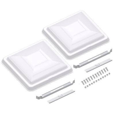 14" Universal RV Roof Vent Cover Waterproof Vent Lid Replacement for Camper Trailer Motorhome (White 2 Pack)